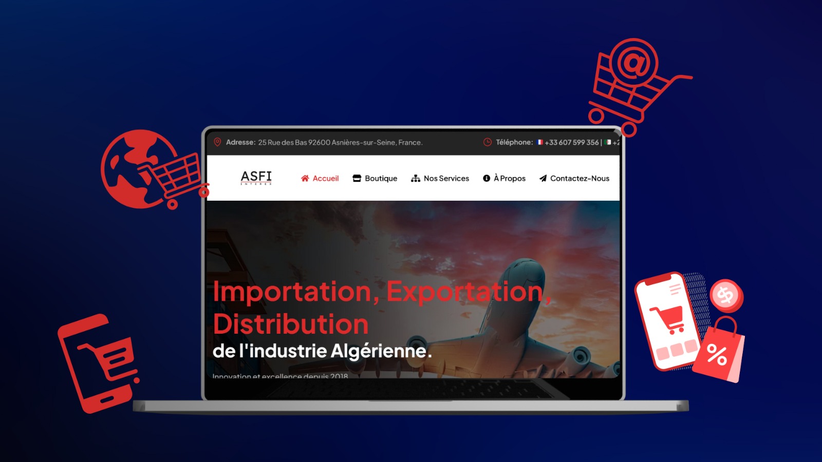 Site E-commerce pour ASFI Interex